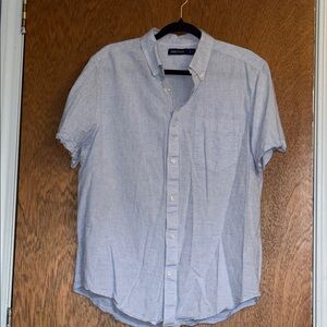 Nautica Men's Casual Light Blue Button Down Shirt